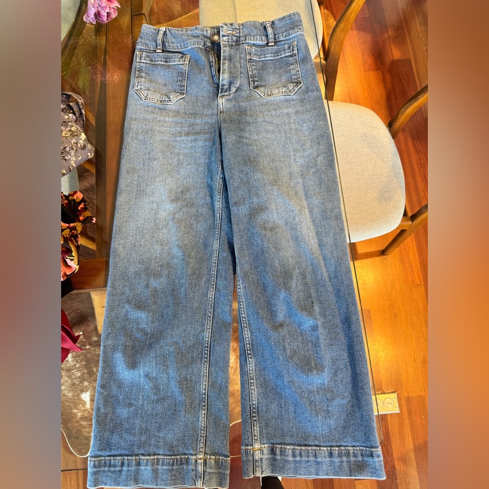 The Colette Women's Wide-Leg Blue Denim Jeans